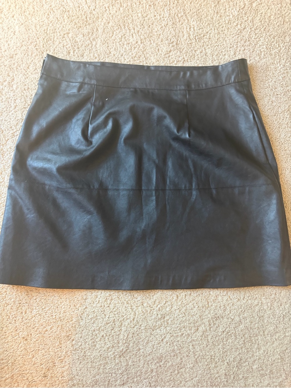 Ever New Black Faux Leather Mini Skirt